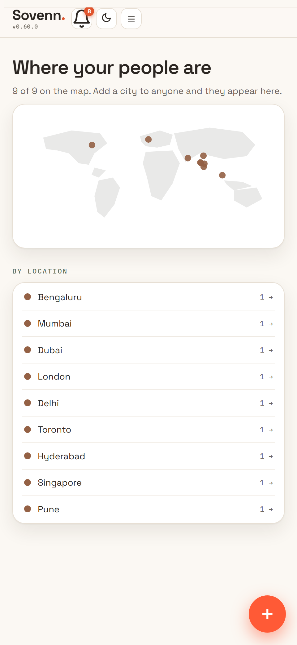 A map of where your people are